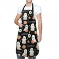 thumbnail image 3 of Cute Ghost Aprons for Women Pumpkin Cooking Apron with Pockets Kitchen Apron Adjustable Neck for Men Home Holiday Decorations Gift, 3 of 7