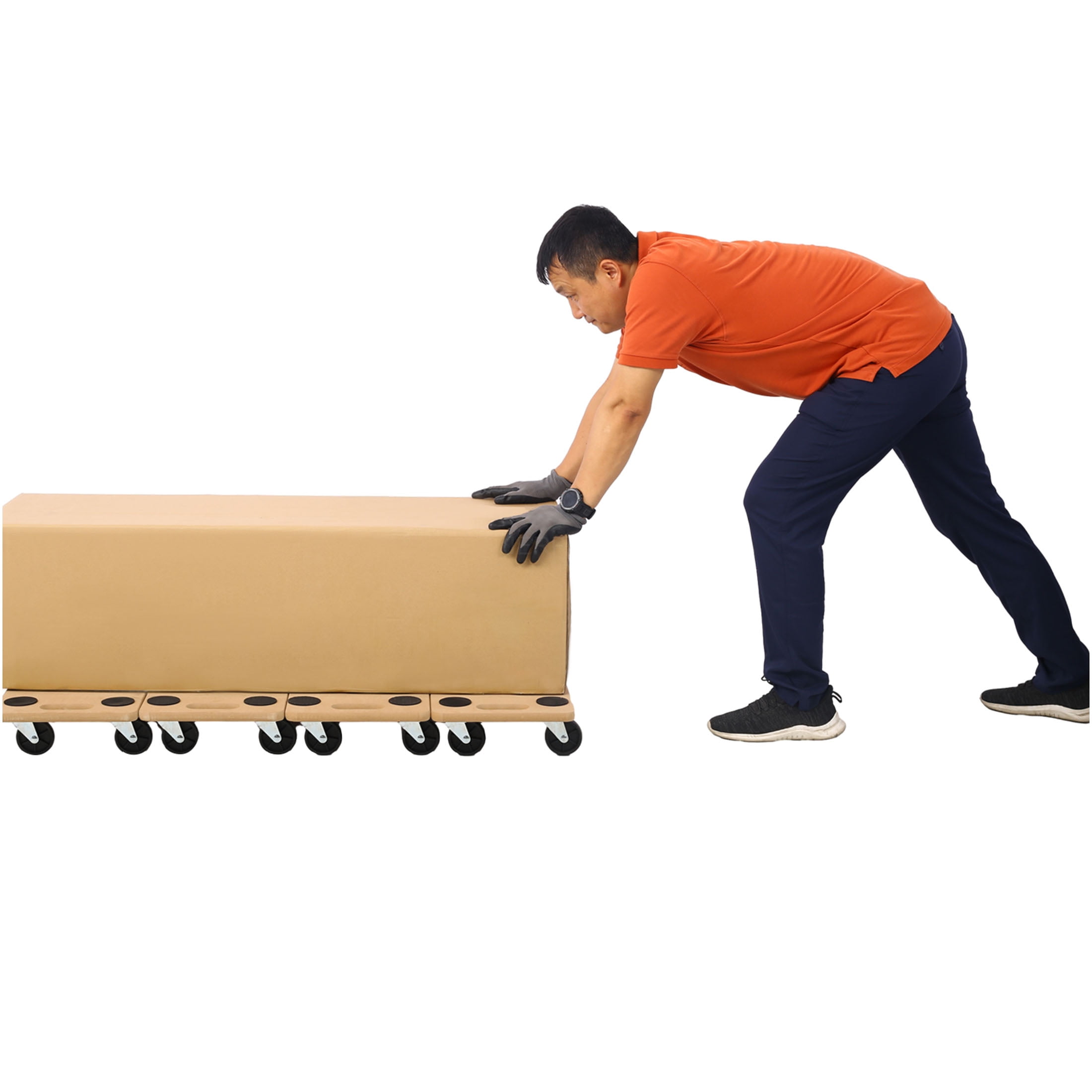 JERFIT Heavy Duty Furniture Dolly Mover with Wheels, 2-Pack 500lb Capacity Wood Moving Platform for Appliances, Piano, Couch