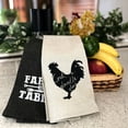 thumbnail image 5 of Farmhouse Kitchen Towels Set -Cotton Tan Black Farm Flour Sack Towels 16”x28” 5 Piece Tea Towels, 5 of 14