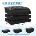 thumbnail image 4 of KingPavonini Foot Rest Under Desk for Office Use,  3 Layer Adjust Memory Foam Foot Stool with Feet Warm Pocket Black, 4 of 7