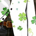 thumbnail image 4 of Men's Blazer Long Sleeve St Patricks Day Printed Button Lapel Collar Casual Lightweight Festival Jackets (M, White), 4 of 5