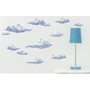 Sky Cloud Wall Decals Realistic Blue Cloud Wall Stickers Room Decor Includes 12 Cloud Decals 4"-13"