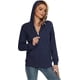thumbnail image 3 of Women's Zip Up Hoodie Fleece Lined Drawstring Hooded Sweatshirt Causal Long Sleeve Jacket With Pockets, 3 of 4