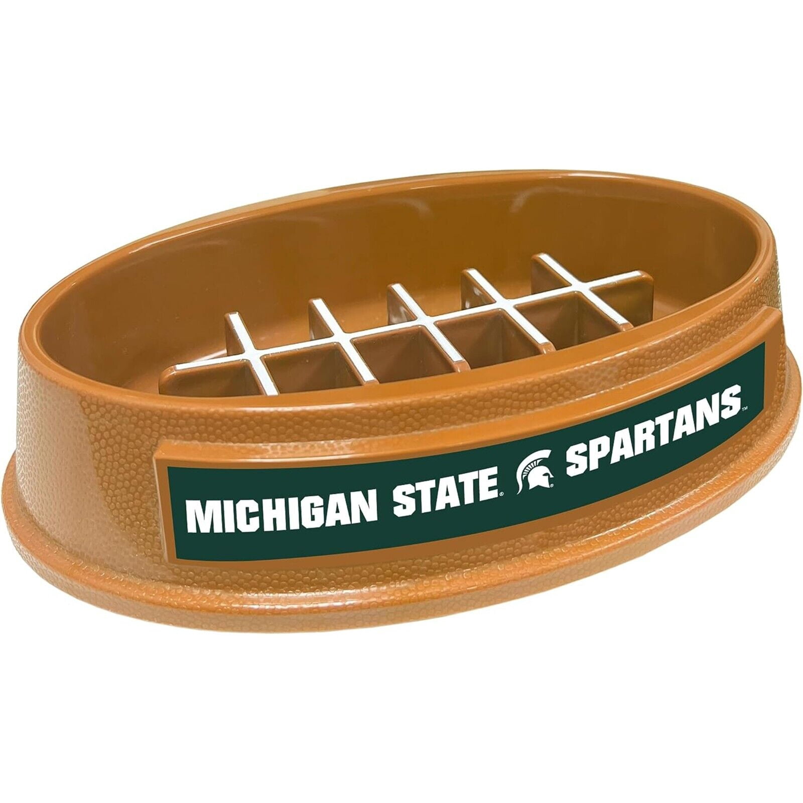 Pets First NCAA Michigan State Spartans Super-Bowl Slow Feeder Bowl for Dogs and Cats with Non-Slip Mat