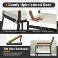 thumbnail image 2 of Gymax Set Of 4 Patio Furniture Set w/ Acacia Wood & Metal Frame Umbrella 1 table, 2 of 7