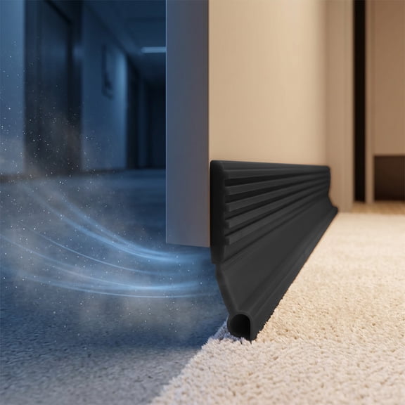 Under Door Draft Stopper, Weather Stripping Gap Filler Sweep, Noise Wind Air Blocker, Bottom Seal Guard for Bedroom AC Room Home Door Insulation