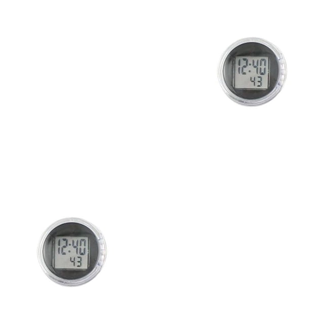 Speravity Reloj de tablero ABS Componente electrónico Suministros para automóviles Artesanía a prueba de agua Reloj adhesivo Mini relojes Temporizador Negro 2piezas Speravity CBP582628
