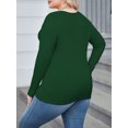 thumbnail image 3 of Weardear Plus Size Tops for Women Scoop Neck Long Sleeve Tight T Shirts Casual Basic Tunic Tops, 3 of 6