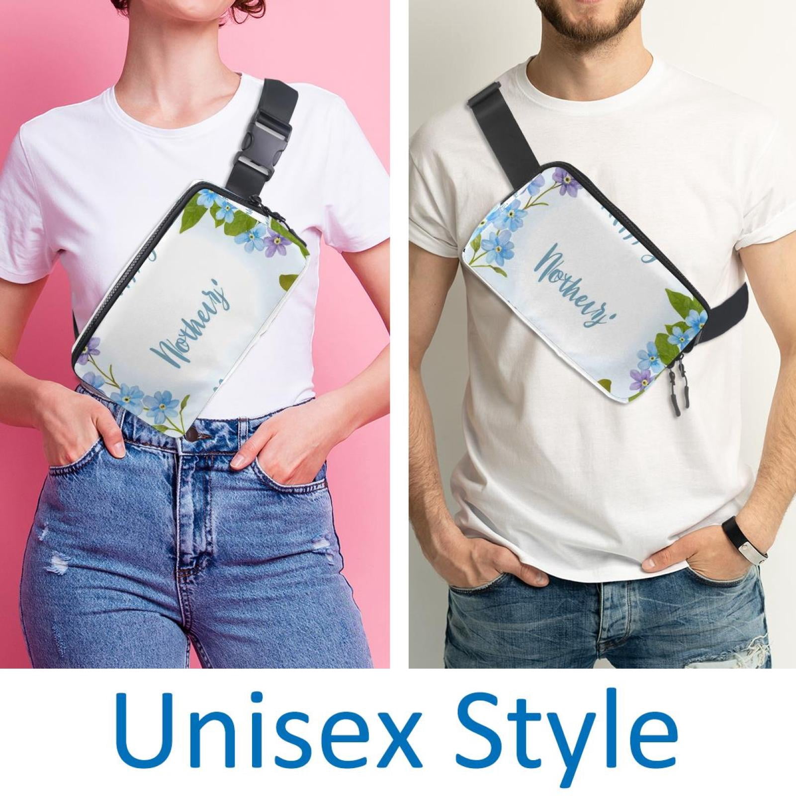 Mother's Day Lightweight, Adjustable Waist Pack Crossbody Bag Running Belt with Extension Strap - Unisex