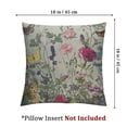 thumbnail image 4 of Acheng Spring Floral Pillow Covers Set of 2 Wildflower Sage Green Flowers Print Decorative Throw Pillow Covers Square Cushion Cover Rustic Decor for Picnic Party Wedding Living Room 18x18in, 4 of 7