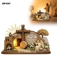thumbnail image 1 of SIfdSeng Easter 2D Wooden Ornament Including Easter Depicting The Resurrection Scene Suitable for Home 2D Tabletop Display Wooden Decorative, 1 of 9