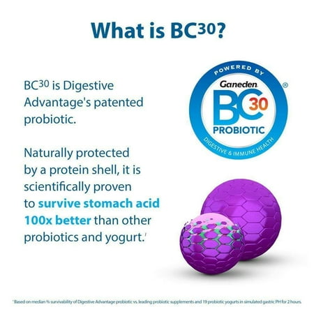 Digestive Advantage Daily Probiotic - Survives Better Than 50 Billion Capsules 80 Each - (Pack of 3)