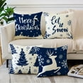 thumbnail image 5 of Funda de almohada con decoración navideña, diseño de cervatillo y árbol de Navidad, adecuada para la funda de cojín del sofá de la habitación del hogar, 5 of 5