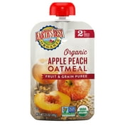 Earth's Best Organic Stage 2 Baby Food, Apple Peach Oatmeal, 3.5 oz Pouch