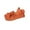 Orange, variant on Women Fashionable And Casual Summer Solid Color Strap Flat Bottom Solid Color Thick Sole Strap Open Toe Sandals Red 9