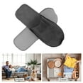 thumbnail image 4 of Unique Bargains 1 Pair Disposable Slippers Foldable Non-woven Hotel Slippers Deep Gray, 4 of 5