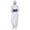 White, variant on Women's Hooded Jumpsuit Dust-proof and Anti-static Workshop Workwear with Zip Front Opening Long Sleeve Solid Color Romper