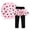 Pink, variant on newwalpole Little Girls Outfits Clothes Toddler Long Sleeve Heart Print Hoodie Shirts Top + Leggings Kids Clothing Set(Red,4-5 Years)