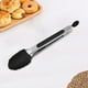 thumbnail image 5 of Pinzas de cocina resistentes al calor, pinzas de cocina pequeñas de material acero inoxidable con puntas de silicona para servir horno de ensaladas a pulgadas negro DYNWAVEMX Pinzas de cocina, 5 of 8