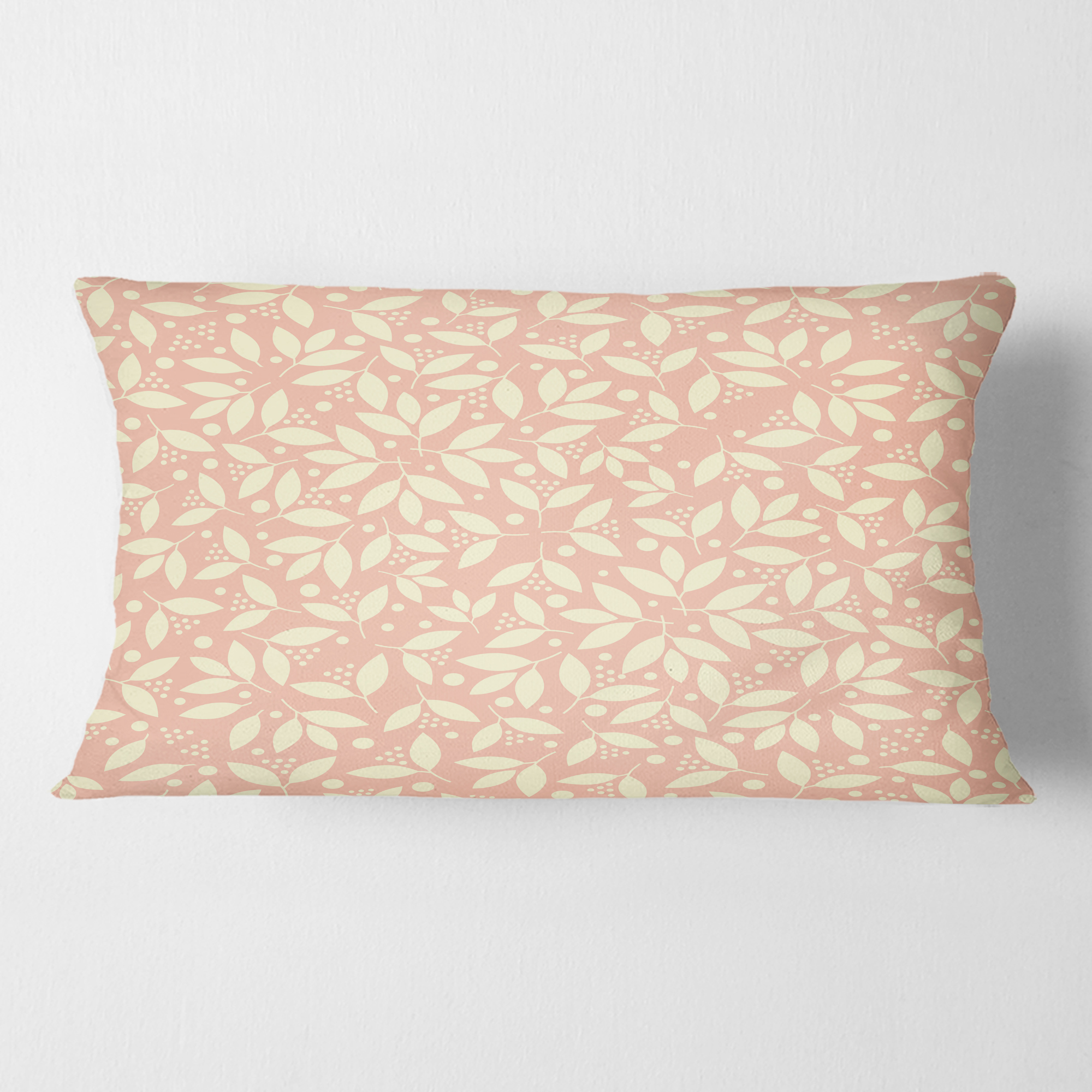 Designart Retro Floral Pattern V' Mid-Century Modern Throw Pillow - 12x20