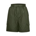 thumbnail image 4 of Innerwin Shorts Summer Casual Ladies Cargo Work Short Stretch Linen Blackish Green XL, 4 of 7