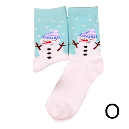 

Christmas Pattern Printing Socks Winter Warm Cotton Middle Tube Socks Unisex O