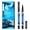 Blue, variant on Waterproof Smudge-Proof 4 Color Eyeliner Pencil for Cat Eye Goth Halloween Makeup Colorful High-Pigment Eye & Lip Crayon Face Paint Pearl Gloss Finish Punk Gothic Look