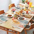 thumbnail image 2 of Orange Boho Abstract and Plant Pattern Summer Placemats Table Placemats Set Of 4-Linen Kitchen Washable Placemats Table Mats 11.8"x17.7" Non-Slip Heat Resistant, 2 of 6
