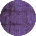 thumbnail image 1 of Ahgly Company Indoor Round Oriental Blue Industrial Area Rugs, 8' Round, 1 of 4