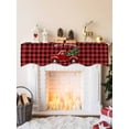 thumbnail image 2 of Red Truck Christmas Mantel Scarf Fireplace Decorations for Living Room, Xmas Tree Snowflake Plaid Fireplace Mantel Scarf Cover Runner for Halloween/Thanksgiving/Christmas Decor 70"x17", 2 of 6