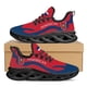 thumbnail image 1 of Zapatillas ligeras y transpirables con diseño de emblema nacional de la bandera dominicana, zapatillas con plataforma y cordones, zapatos casuales, 1 of 6