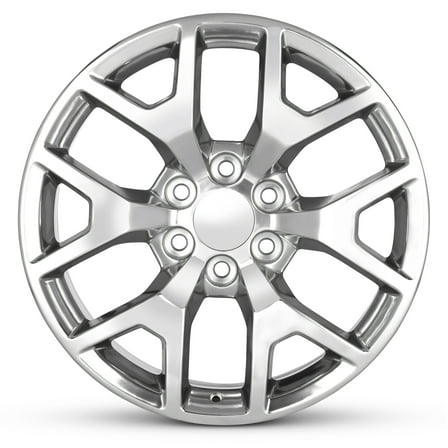 For 2015-2023 Chevrolet Silverado 1500 20 Inch Polished Silver Rim - OE Direct Replacement - Road Ready Car Wheel