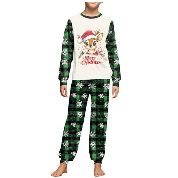 Gubotare Christmas Pajamas Toddler Toddler Boys Pajamas Kids 2 Piece Pjs Sleepwear Clothes Sets Size 2t 3t (Mint Green,2-3 Years)