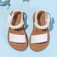 thumbnail image 4 of Duqingm Sandals Toddler Toddler Girls Summer Sandals Breathable Walking Flower Shoes Lightweight Sport Sandals Toddler Sneakers White,12.5, 4 of 7