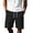 Black, variant on Men's Casual Shorts Solid Color Drawstring Casual Loose Fit Outdoor Work Elastic Waist Hiking Work Shorts With Pockets