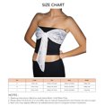 thumbnail image 4 of Top de tubo para mujer, Top de tubo ajustado con lazo de encaje fruncido sin mangas de verano para mujer, 4 of 6