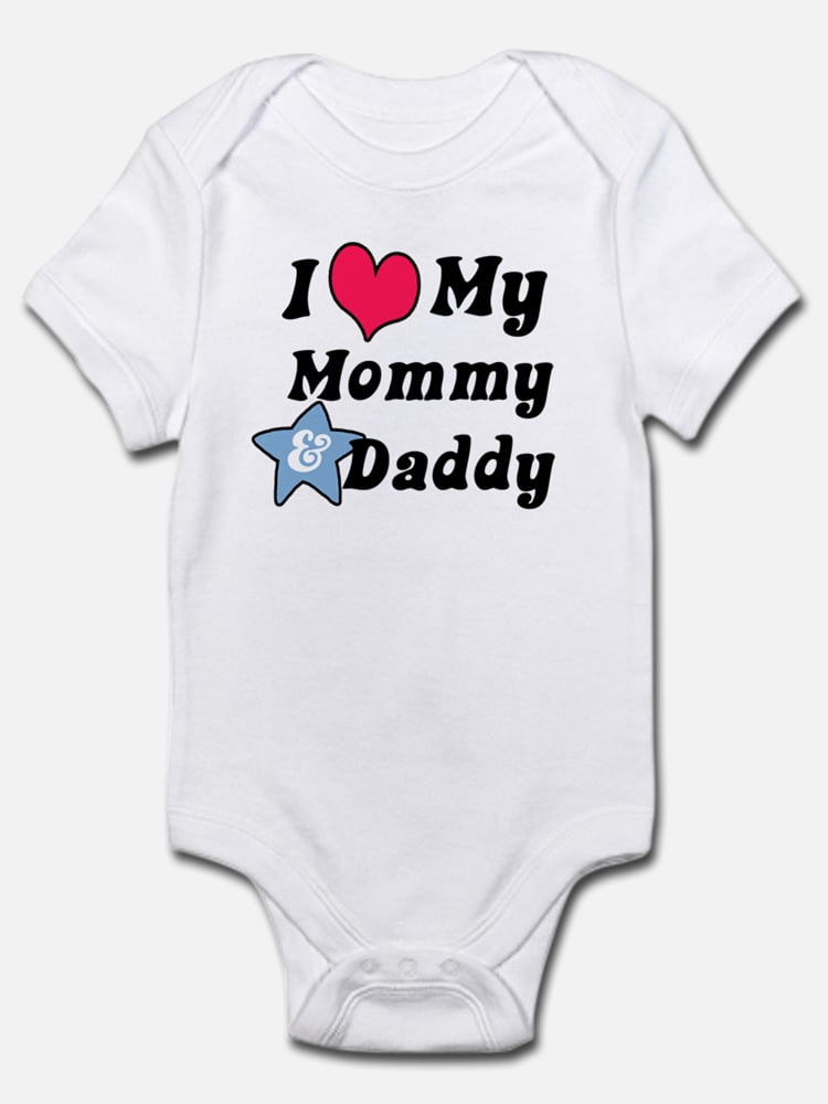 Cafepress I Love My Mommy Daddy Infant Bodysuit Baby Light Bodysuit Walmart Com