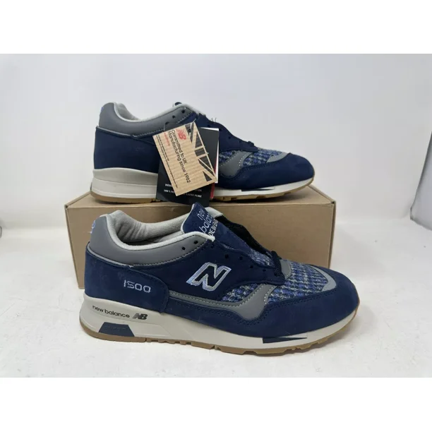 Mens New Balance 1500 MiUK 'Navy/Grey/Harris Tweed' Sneaker / M1500HT / Size 5.5