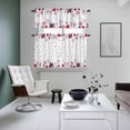thumbnail image 4 of Red Blue Star 4th of July Kitchen Curtains Sets for Windows 36 Inch Length, Independence Day Fireworks Rod Pocket Window Treatments Tier Curtains and Valances Set for Bedroom/Bathroom, 4 of 8