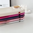 thumbnail image 4 of for iPhone 13 Pro Max Case 6.7 Inch, Cute 3D Striped Pattern Phone Case Soft Silicone Case for Women Girls Boys Luxury Plated Glossy Shockproof Air Cushion Back Cover, Burgundy, 4 of 7