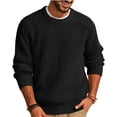 thumbnail image 1 of RKSRN Mens Sweater Fall Winter Warm Spring And Winter Casual Fashion Solid Color Sweater Sweater V-neck Sweater Soft Loose Sweaters, 1 of 4