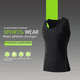 thumbnail image 5 of Chaleco deportivo ajustado para hombre, de secado rápido, transpirable, elástico, ropa interior deportiva para correr, camiseta interior para entrenamiento corporal, top de fitness, 5 of 5