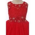 thumbnail image 2 of Flower Girl Dress Mini Dress Rhinestone Neck & Waist for Little Girl Blush 4 MBK-JK52, 2 of 4