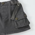 thumbnail image 6 of GYRATEDREAM Girls Cargo Skirt Cotton Elastic High Waist Short Mini Skirt with Pockets, 4-5 Years, 6 of 9