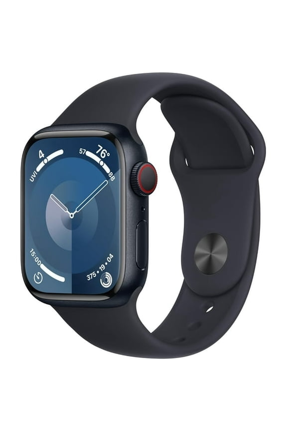 Restored Apple Watch Series 9 41mm 4G Midnight w/ ML Midnight Sport Band A2982 (Refurbished)