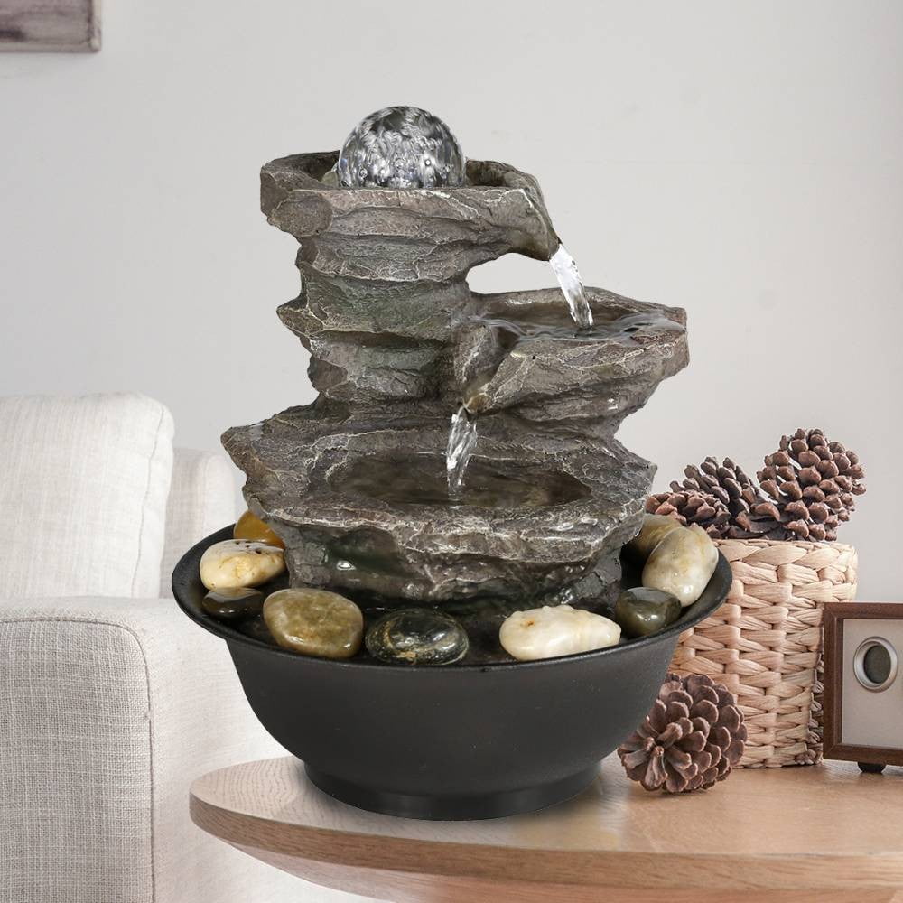 LivEditor 4Tier Cascading ResinRock Waterfalls Tabletop Water
