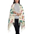 thumbnail image 3 of Junzan Lightweight Women'S Fashion Bird Butterfly Rose Printed Winter Fall Warm Scarves Scarf Shawl, 3 of 9
