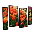 thumbnail image 2 of ArtWall Kevin Calkins "Tulips in Spring" 4-Piece Floater Framed Canvas Staggered Set, 2 of 2