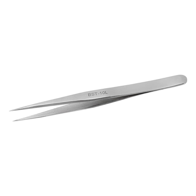 Pointed Tip Tweezer, Stainless Steel Tweezer, Anti Wear Rust Abrasion Acid Industrial Fine Point Tweezer, for PC8 Semiconductor