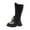 Black, variant on Tkrady Girls Boots Autumn Winter New Casual Lightweight Fashion Long Leather Boots, Sizes 4-12 Years